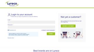 
                            6. the login page - LYRECO