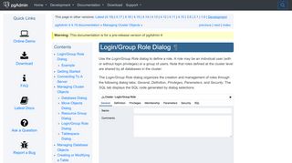 
                            2. The Login/Group Role Dialog — pgAdmin 4 1.6 documentation