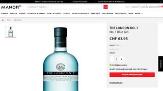 
                            6. The London Blue No. 1 Blue Gin | online kaufen - MANOR