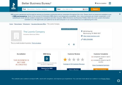 
                            8. The Loomis Company | Better Business Bureau® Profile