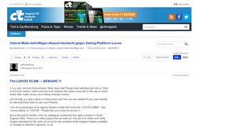 
                            10. The LOVOO SCAM --- BEWARE !!! | Forum - heise online