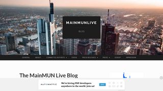 
                            9. The MainMUN Live Blog | mainmunlive