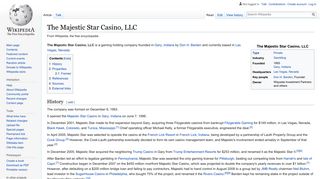 
                            7. The Majestic Star Casino, LLC - Wikipedia
