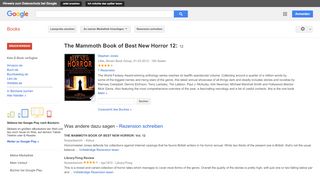 
                            12. The Mammoth Book of Best New Horror 12: 12