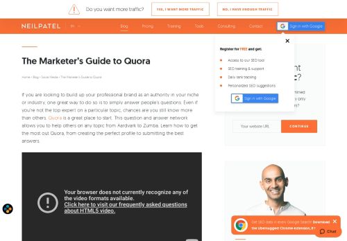 
                            5. The Marketer's Guide to Quora - Neil Patel