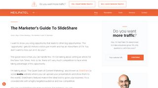 
                            8. The Marketer's Guide To SlideShare - Neil Patel