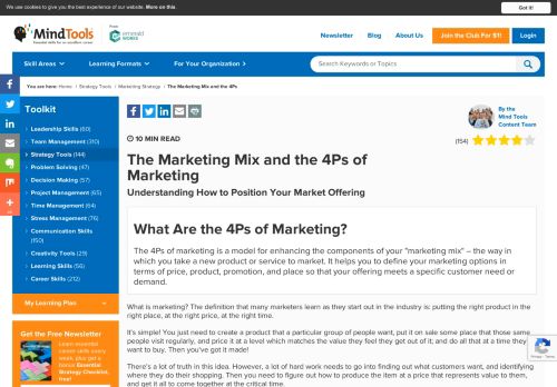 
                            12. The Marketing Mix and the 4Ps of Marketing - from MindTools.com