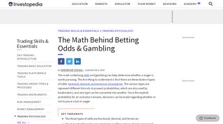 
                            3. The Math Behind Betting Odds & Gambling - Investopedia