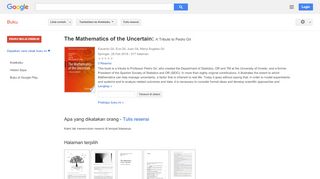 
                            7. The Mathematics of the Uncertain: A Tribute to Pedro Gil