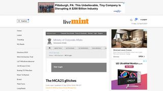 
                            8. The MCA21 glitches - Livemint