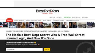 
                            10. The Media's Best-Kept Secret Was A Free Wall Street Journal Login ...
