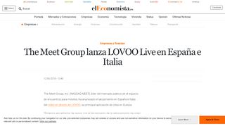
                            9. The Meet Group lanza LOVOO Live en España e Italia - elEconomista.es