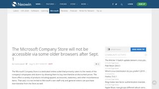 
                            11. The Microsoft Company Store will not be accessible via some older ...