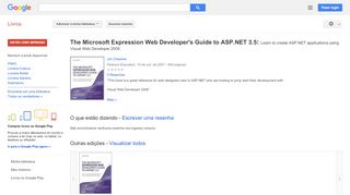 
                            9. The Microsoft Expression Web Developer's Guide to ASP.NET 3.5: Learn ...
