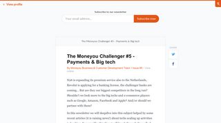 
                            12. The Moneyou Challenger #5 - Payments & Big tech | Revue