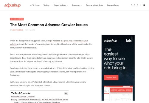 
                            13. The Most Common Adsense Crawler Issues - AdPushup