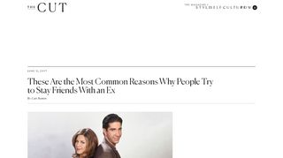 
                            11. The Most Common Reasons Why People Stay Friends With an Ex