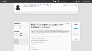 
                            11. The most complete Huawei router switch configuration commands ...