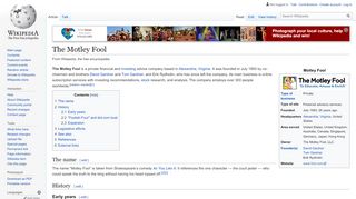 
                            8. The Motley Fool - Wikipedia