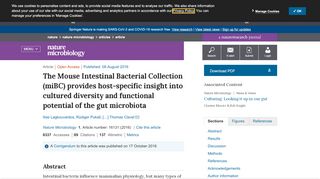 
                            10. The Mouse Intestinal Bacterial Collection (miBC) provides host ...