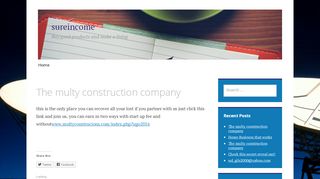 
                            1. The multy construction company – sureincome