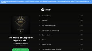 
                            3. The Music of League of Legends, Vol. 1 by League of ... - Open Spotify