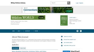 
                            12. The Muslim World - Wiley Online Library