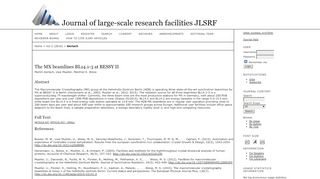 
                            11. The MX beamlines BL14.1-3 at BESSY II | Gerlach | Journal of large ...