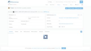 
                            1. THE MYSTERY CLASSIC COIN (TMCC) Token Tracker - Etherscan