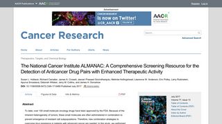 
                            11. The National Cancer Institute ALMANAC: A Comprehensive ...