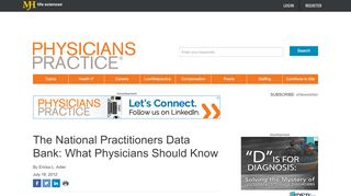 
                            7. The National Practitioners Data Bank: What Physicians Should Know ...