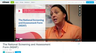 
                            12. The National Screening and Assessment Form (NSAF) on Vimeo