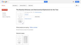 
                            12. The Nautical Almanac and Astronomical Ephemeris for the Year