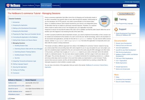 
                            12. The NetBeans E-commerce Tutorial - Managing Sessions