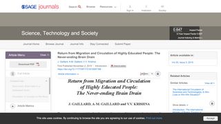 
                            12. The Never-ending Brain Drain - SAGE Journals - SAGE Publications