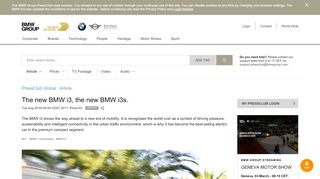 
                            12. The new BMW i3, the new BMW i3s. - BMW Group PressClub