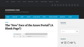 
                            7. The 'New' Face of the Azure Portal? (A Blank Page!) - AdinErmie.com