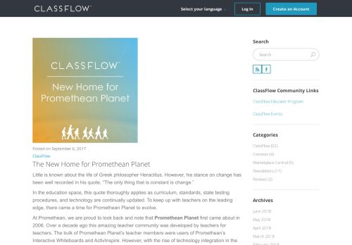 
                            3. The New Home for Promethean Planet | ClassFlow