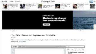 
                            11. The New Obamacare Replacement Template - The New York Times