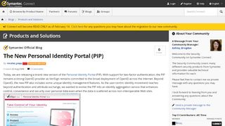 
                            8. The New Personal Identity Portal (PIP) | Symantec Connect Community