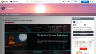 
                            8. The new UI notification system upon login : Planetside - Reddit