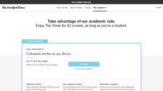 
                            3. The New York Times Digital Subscription at Academic Rate