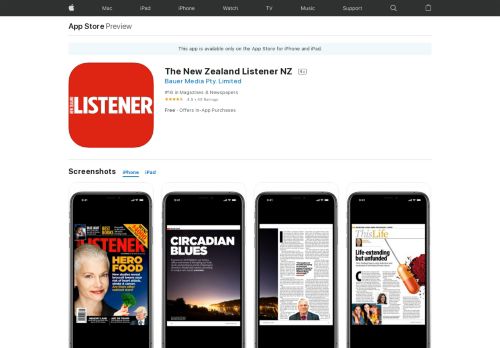 
                            10. The New Zealand Listener NZ on the App Store - iTunes - Apple