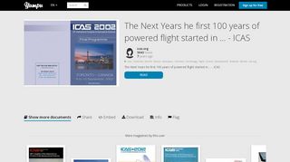 
                            12. The Next Years he first 100 years of powered flight started in ... - ICAS