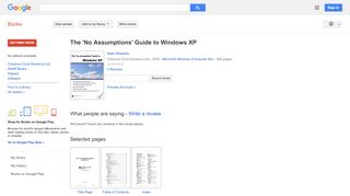 
                            10. The 'No Assumptions' Guide to Windows XP - Google बुक के परिणाम