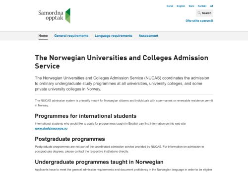 
                            4. The Norwegian Universities and Colleges ... - Samordna opptak