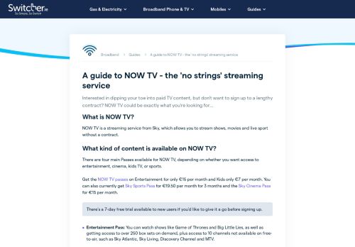 
                            5. The NOW TV Smart Stick is the cheapest streaming device in Ireland ...