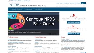 
                            1. The NPDB - Home Page