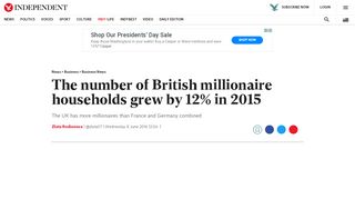 
                            12. The number of British millionaire households grew by 12% in 2015 ...