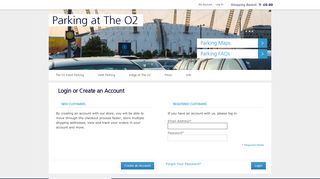 
                            9. The O2 Parking Customer Login - AEG Europe Tickets